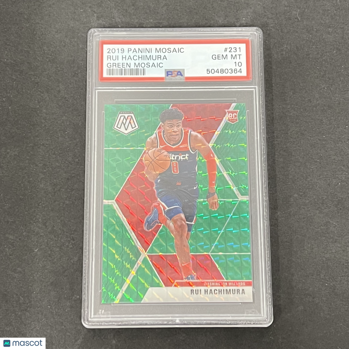 2019 Panini Mosaic Green#231 Rui Hachimura PSA 10