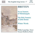 Britten / Langridge / Bedford - English Songs - Music CD
