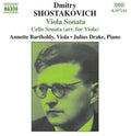 Shostakovich / Bartholdy / Drake - Viola Sonata / Cello Santa Arr For Viola - Music CD