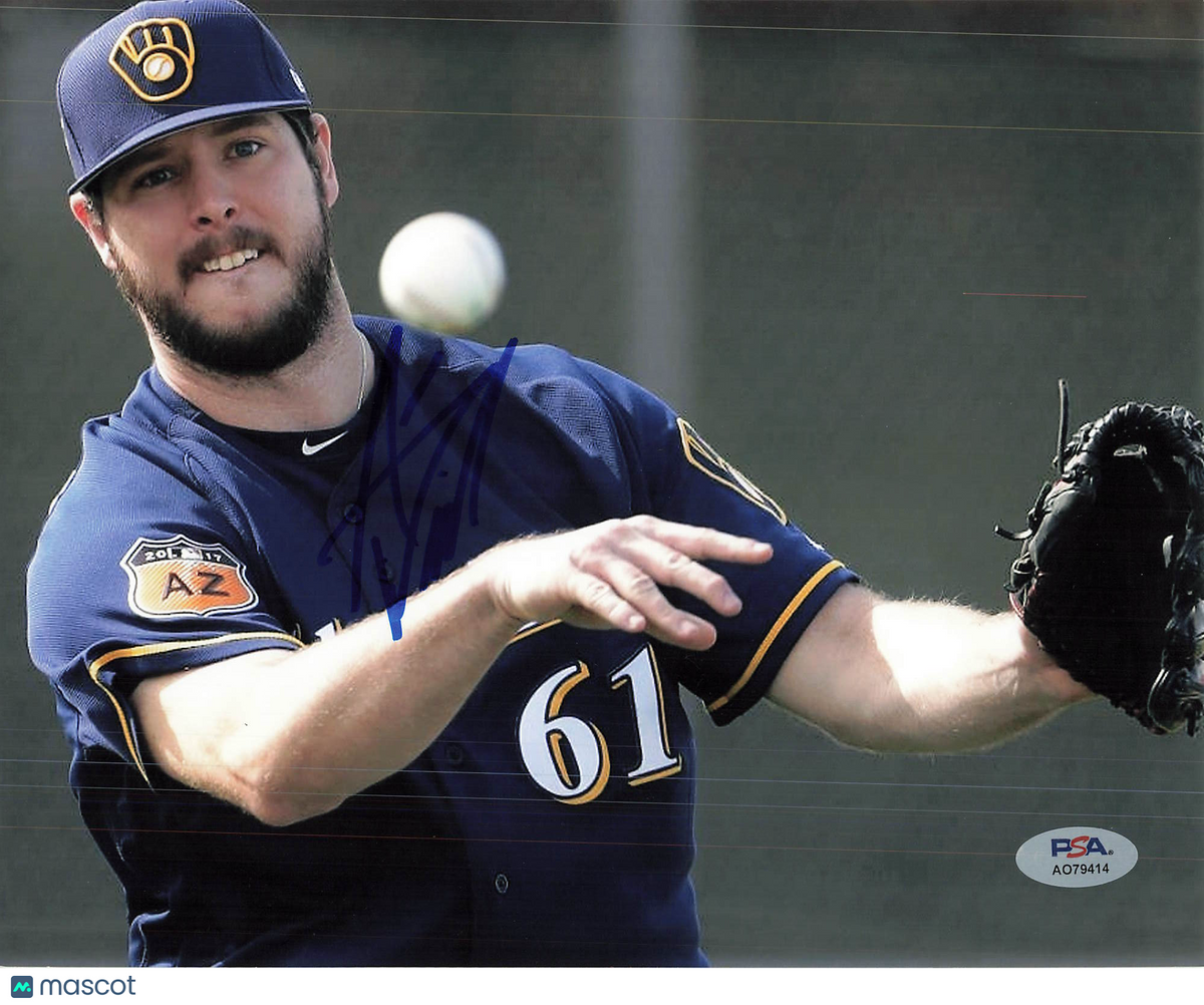 Aaron Wilkerson Milwaukee Brewers Signed 8x10 Photo PSA