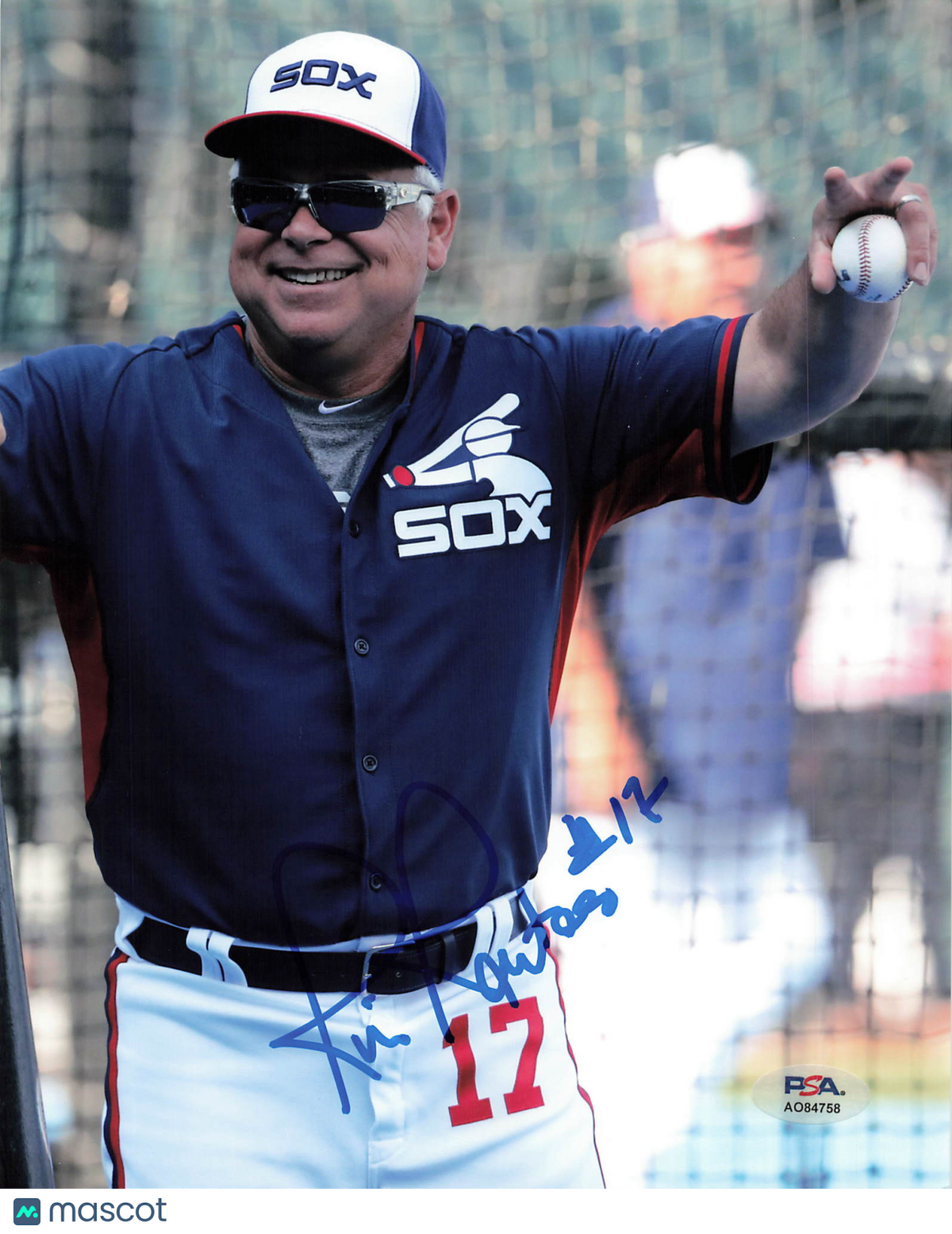 Rick Renteria Chicago White Sox Signed 8x10 Photo PSA