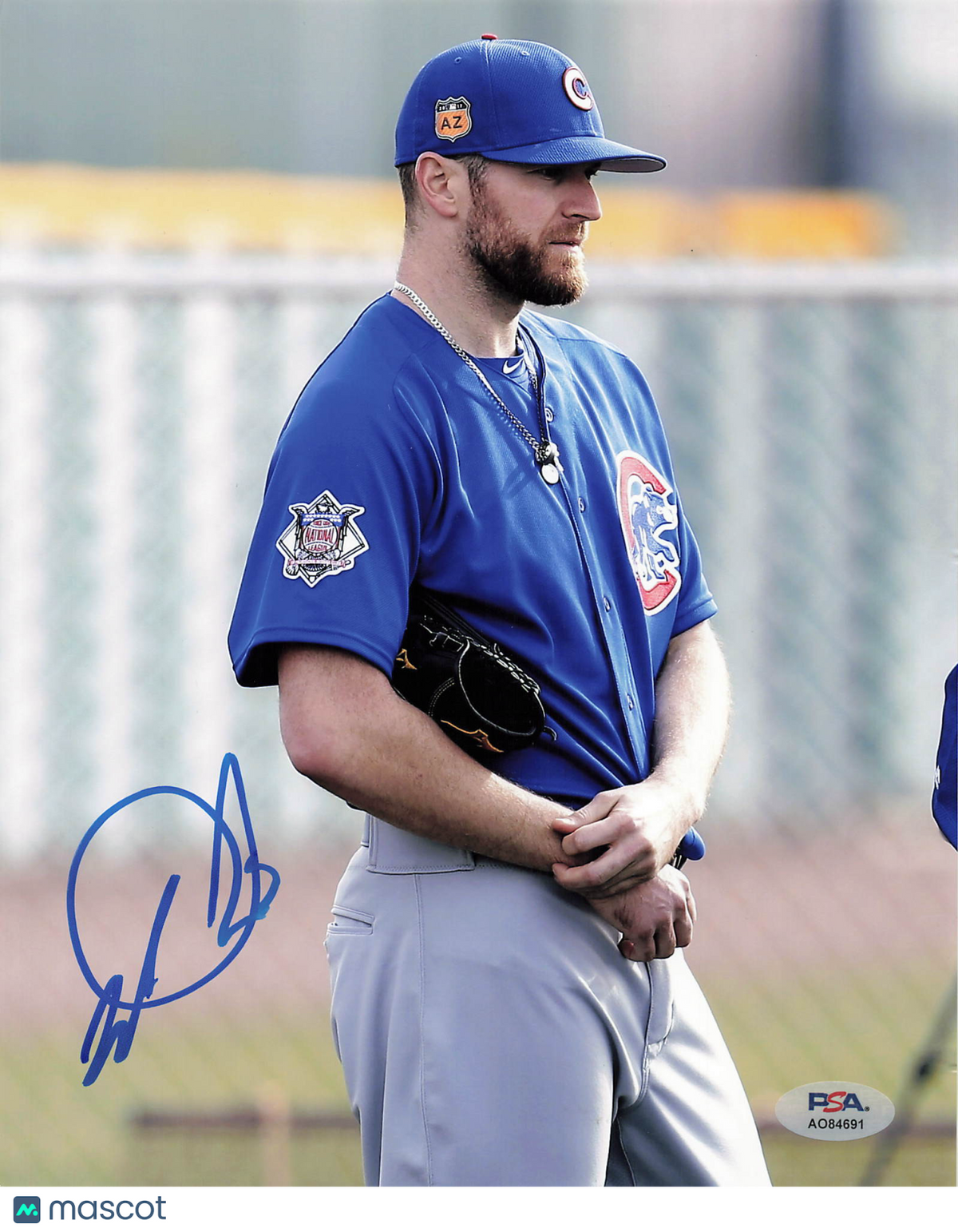 Wade Davis Chicago Cubs Signed 8x10 Photo PSA