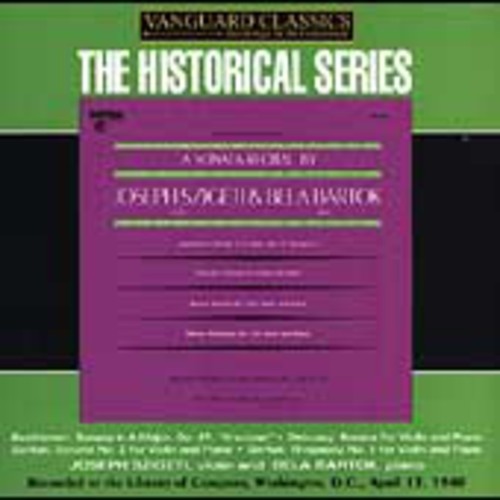 Szigeti / Bartok - Sonata Recital By Joseph Szigeti & Bela Bartok - Music CD