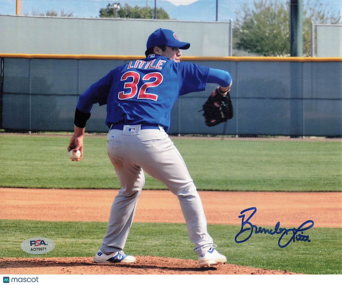 Brendon Little Chicago Cubs Signed 8x10 Photo PSA