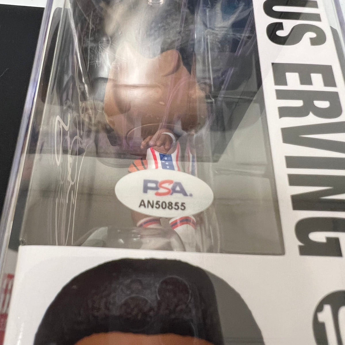 Julius Erving Signed NY Nets #107 Funko Pop PSA Auto 10 Encapsulated Autographed