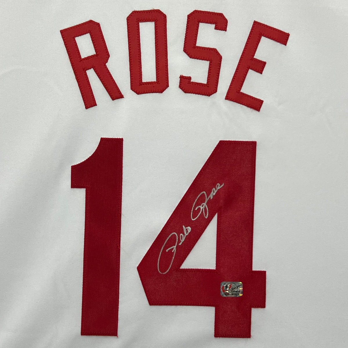 Pete Rose Signed Custom Framed Jersey Rose Auth Cincinnati Reds