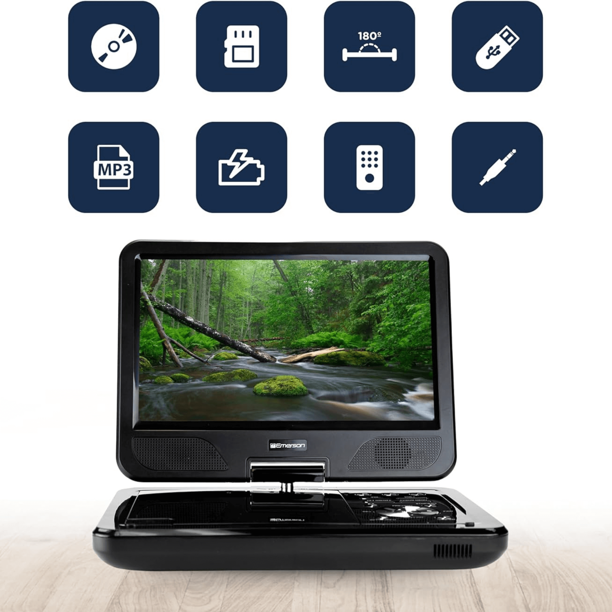 Emerson 10" DVD Player with ATSC Digital TV and LCD 270 Degree Swivel Screen