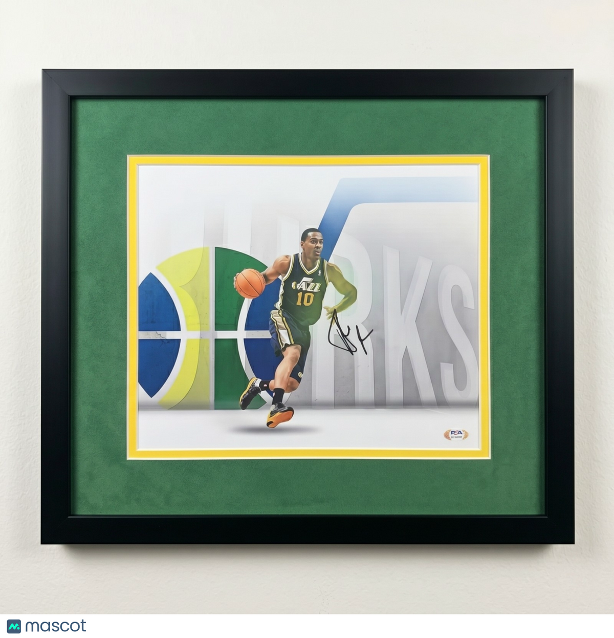 Alec Burks Utah Jazz Signed Basketball 11x14 Custom Framed Photo PSA