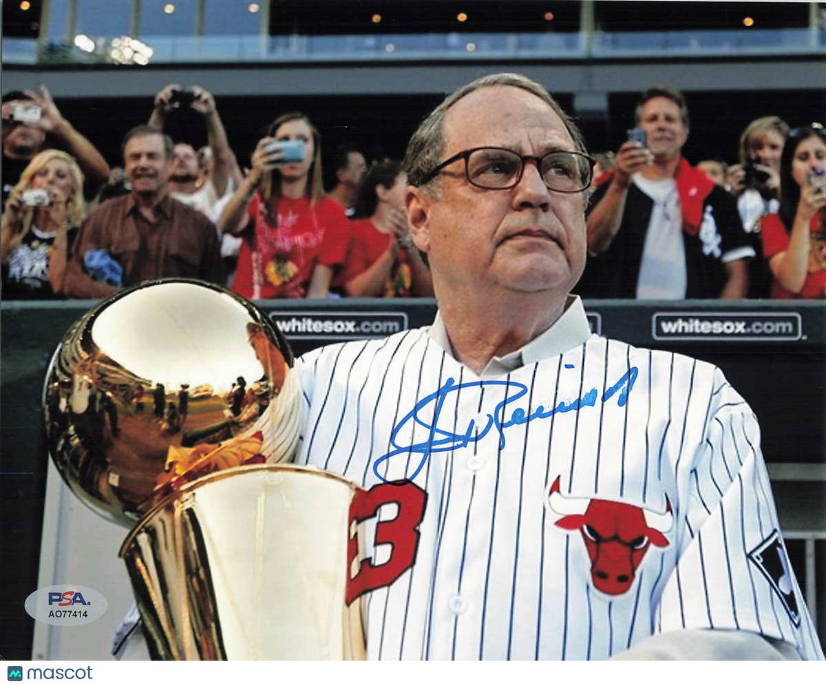 Jerry Reinsdorf Signed 8x10 Photo PSA Chicago Bulls