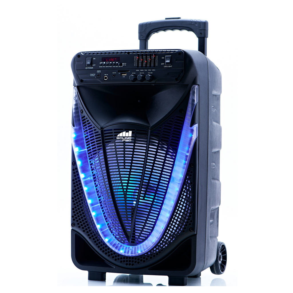 Naxa Portable 12 inch Bluetooth Party Speaker with Disco Light
