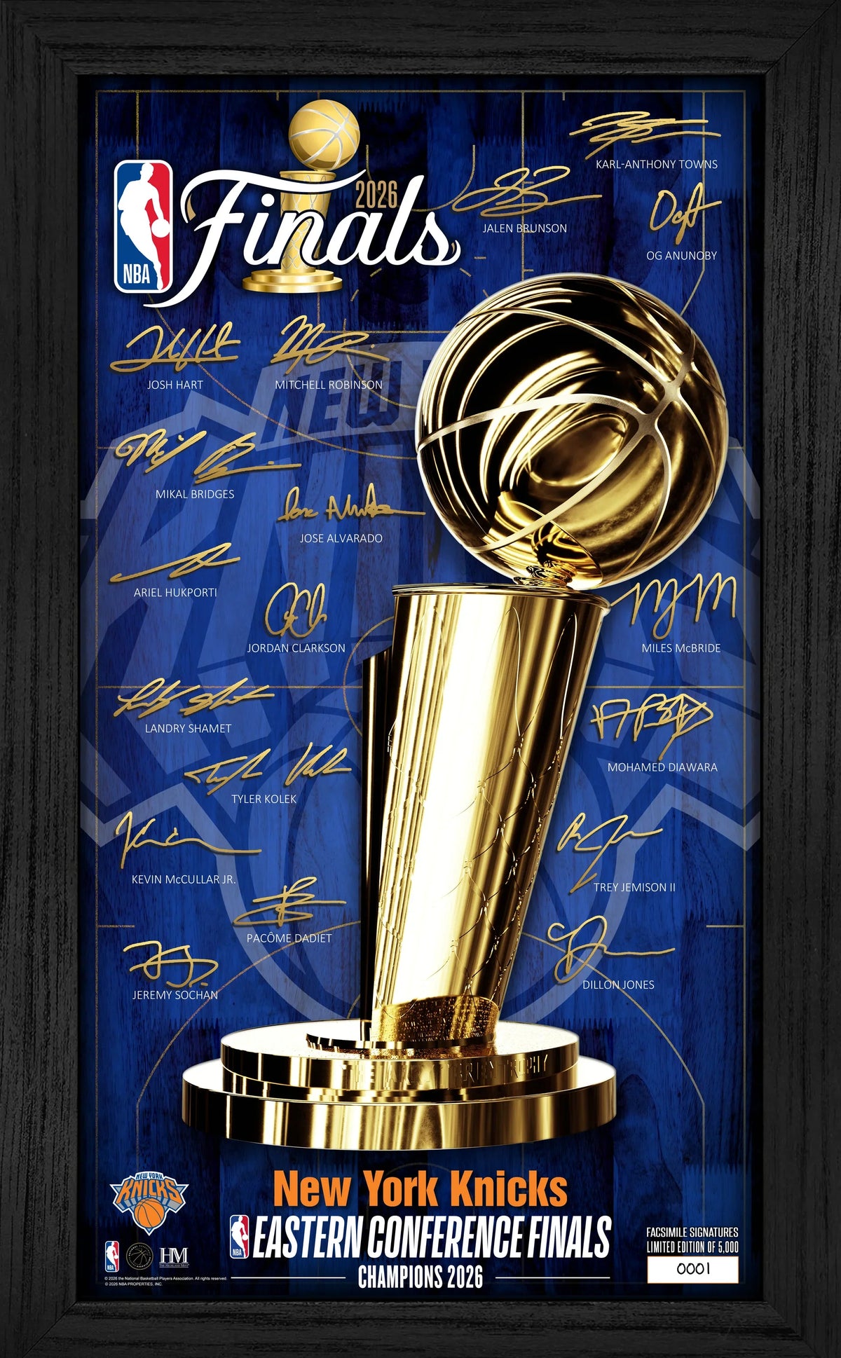 New York Knicks 2026 NBA Eastern Conference Champions Signature Frame