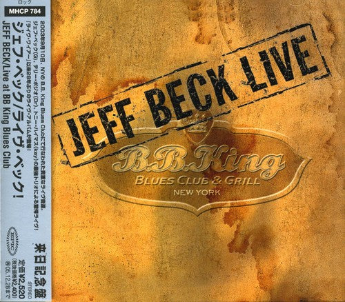 Beck,jeff - Live At Bb King Blues Club - Music CD