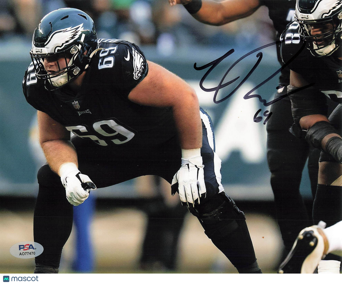 Landon Dickerson Signed 8x10 Photo PSA Philadelphia Eagles