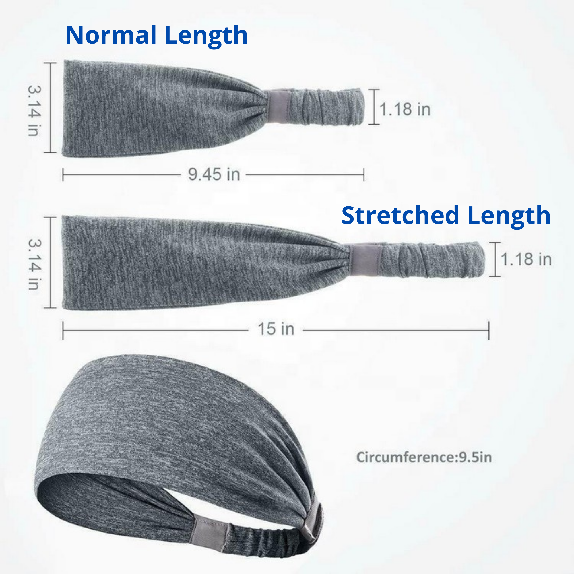 JupiterGear Extra-Wide Sport and Fitness Sweat Wicking Fitness Headband