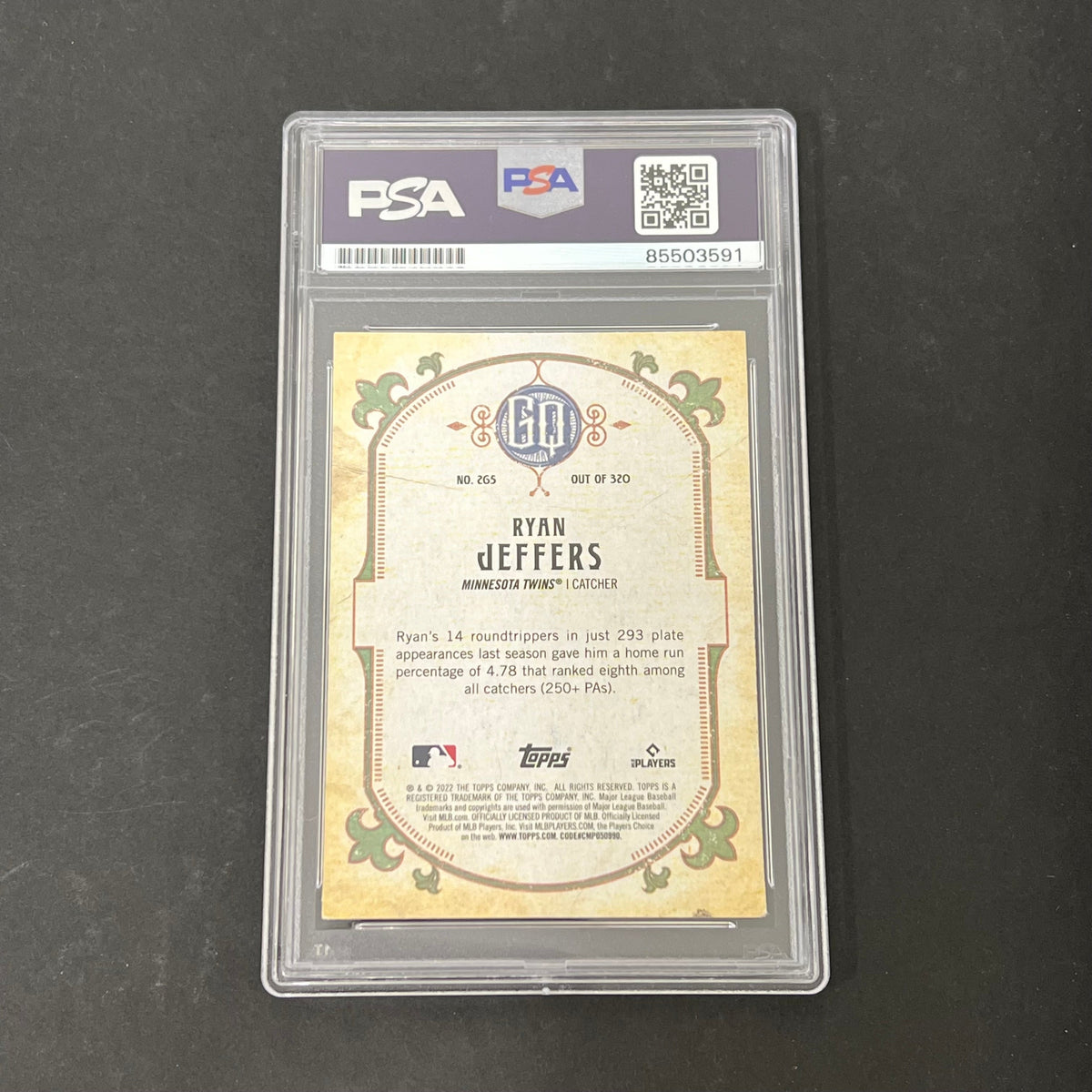 2022 Topps Gypsy Queen #265 Ryan Jeffers signed card