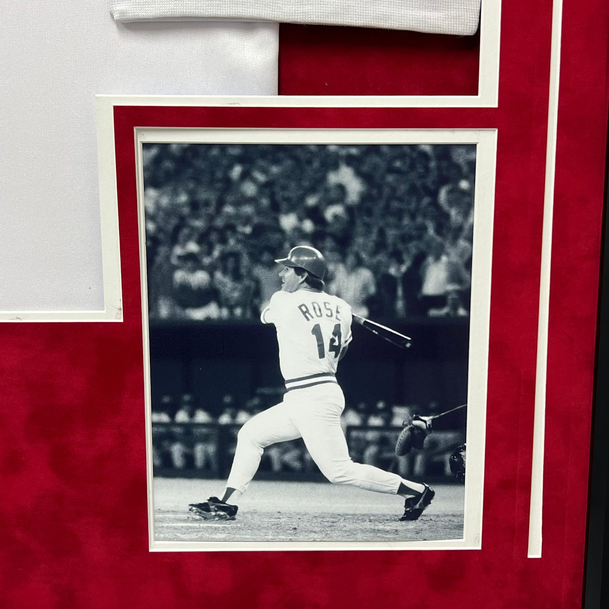 Pete Rose Signed Custom Framed Jersey Rose Auth Cincinnati Reds