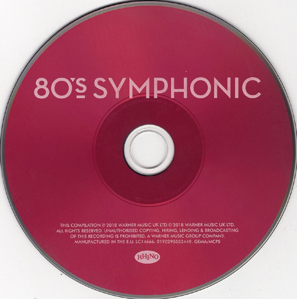 80s Symphonic - 80s Originals Combined With New Orchestral Arrangements Music CD