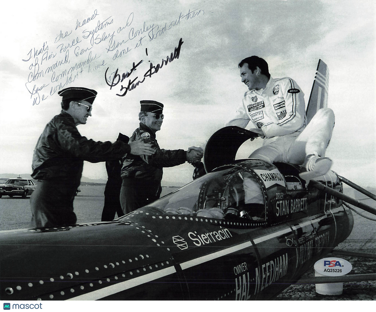 Stan Barrett Signed 8x10 Photo PSA Autographed