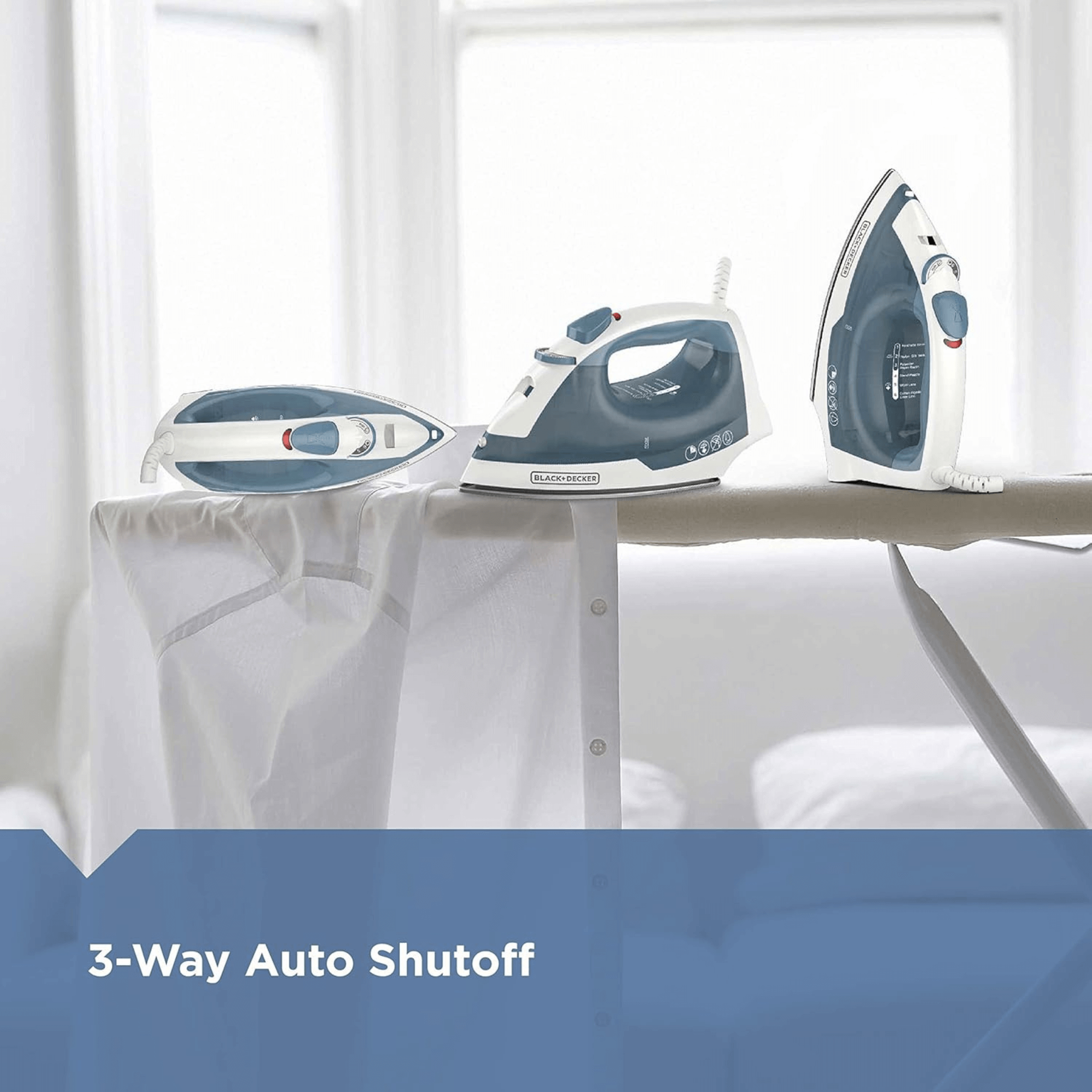 Black & Decker Easy Steam Compact Lightweight Iron - REFURBISHED