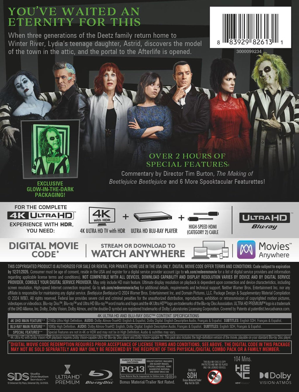 Beetlejuice Beetlejuice - Limited Edition Steelbook (4K Ultra HD + Digital)