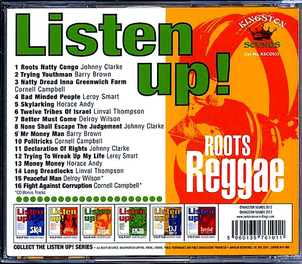 Barry Brown, Linval Thompson, Johnny Clarke, Etc. - Listen Up: Roots Reggae Music CD