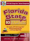 1994 Orange Bowl Championship Florida State - 1994 Orange Bowl Championship Florida State - DVD