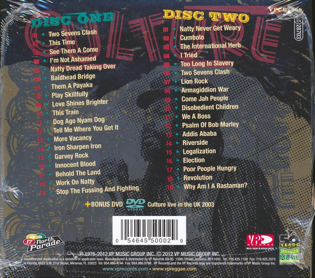 Culture - Natty Dread Taking Over: Reggae Anthology (38 tracks) (2xCD) (incl. DVD) Music CD