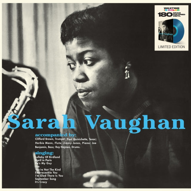 Sarah Vaughan With Clifford Brown (1 Bonus Track/180G/Limited Edition/Transparent Blue Virgin LP Vinyl)