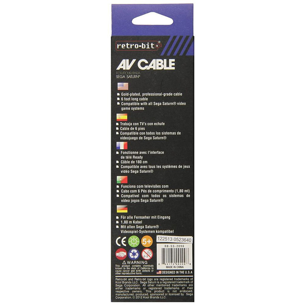Retro-Bit - Saturn S-Video & AV Cable Retro-Bit