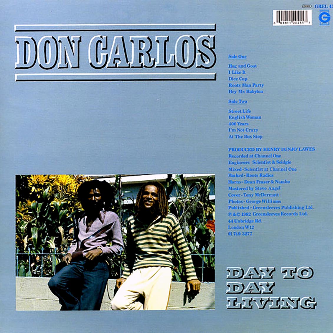 Don Carlos - Day To Day Living Vinyl Record