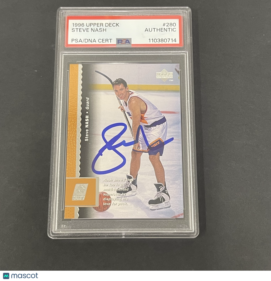 1996-97 Upper Deck #280 Steve Nash signed card PSA