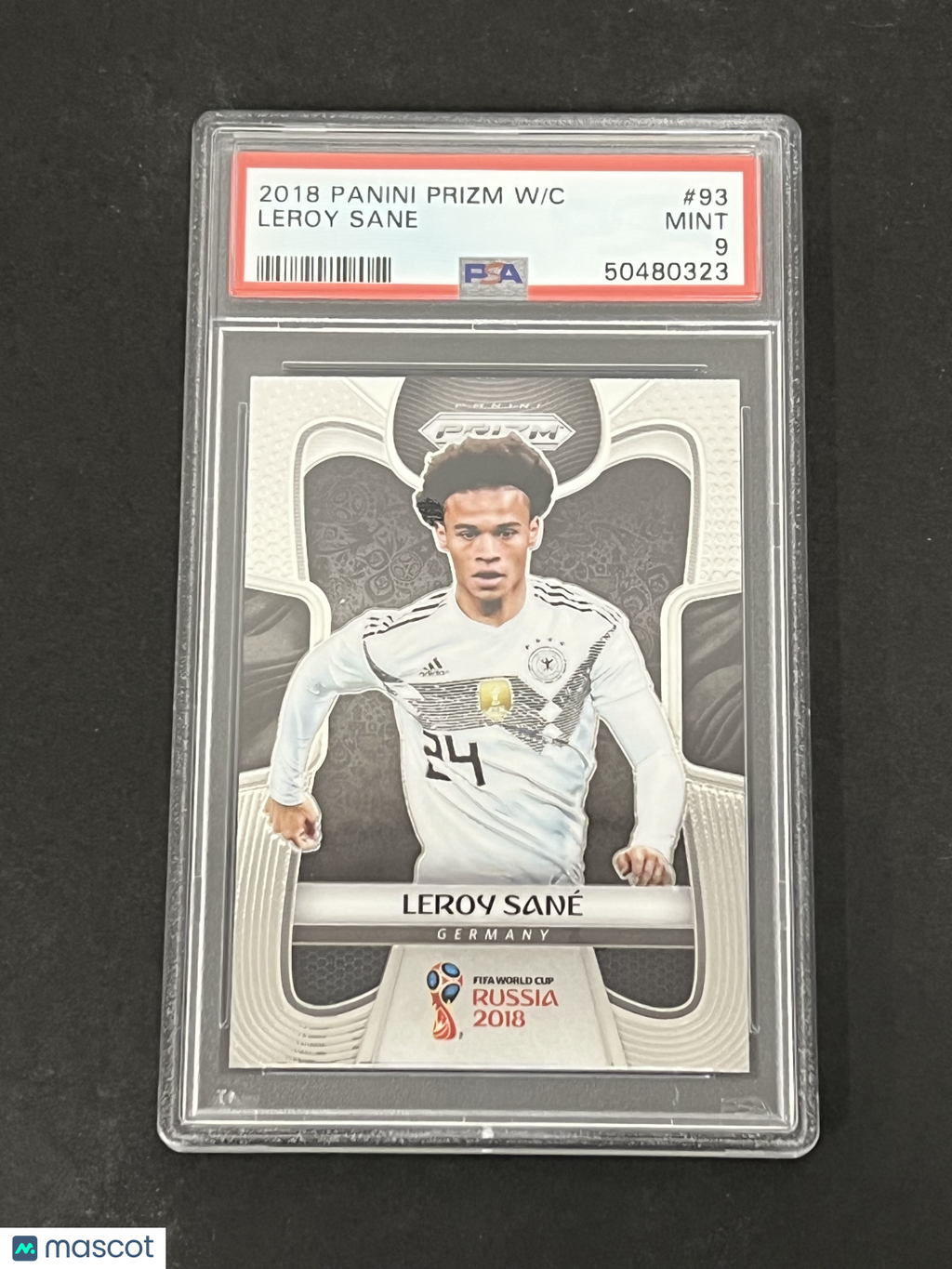 2018 Panini Prizm World Cup #93 Leroy Sane Signed Card PSA 9 Autographed