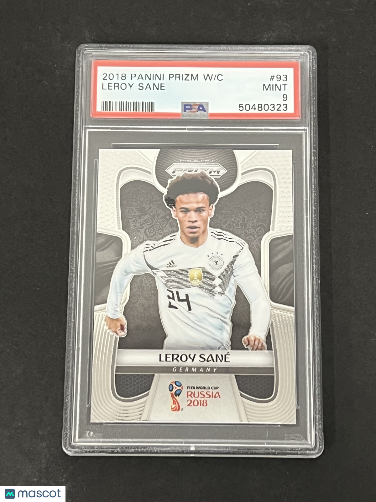 2018 Panini Prizm World Cup #93 Leroy Sane Signed Card PSA 9 Autographed