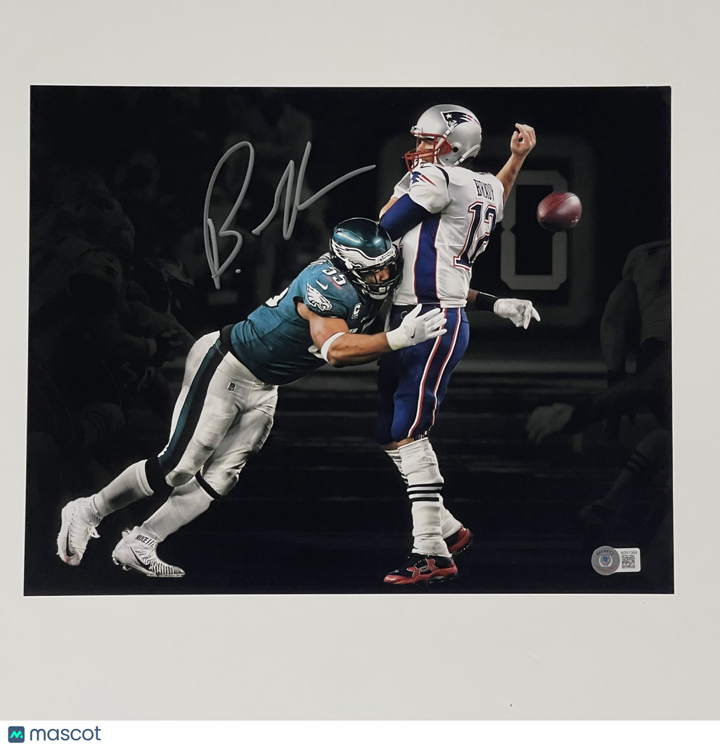 Brandon Graham Signed Philadelphia Eagles Football 11x14 Photo BAS Autographed
