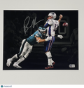 Brandon Graham Signed Philadelphia Eagles Football 11x14 Photo BAS Autographed