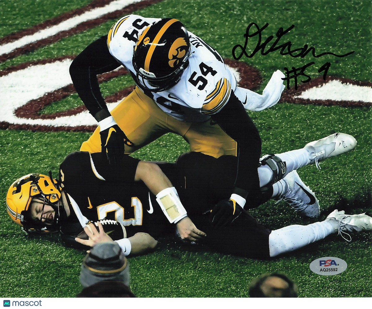 Daviyon Nixon Signed Iowa Hawkeyes Football 8x10 Photo PSA Autographed