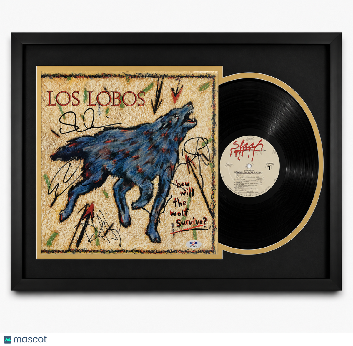 Los Lobos Signed How Will the Wolf Survive Framed Vinyl PSA