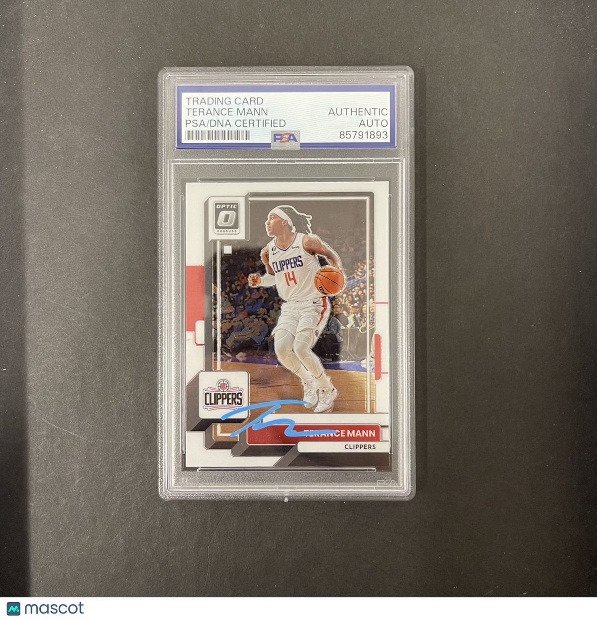 Terance Mann 2022-23 Panini Donruss Optic#120 Signed Card PSA Autographed