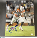Calais Campbell Signed Miami Hurricanes Football 11x14 Photo PSA Autographed