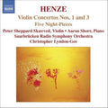 Henze / Skaerved / Saarbrucken Sym / Lyndon-gee - Violin Concertos Nos 1&3 - Music CD