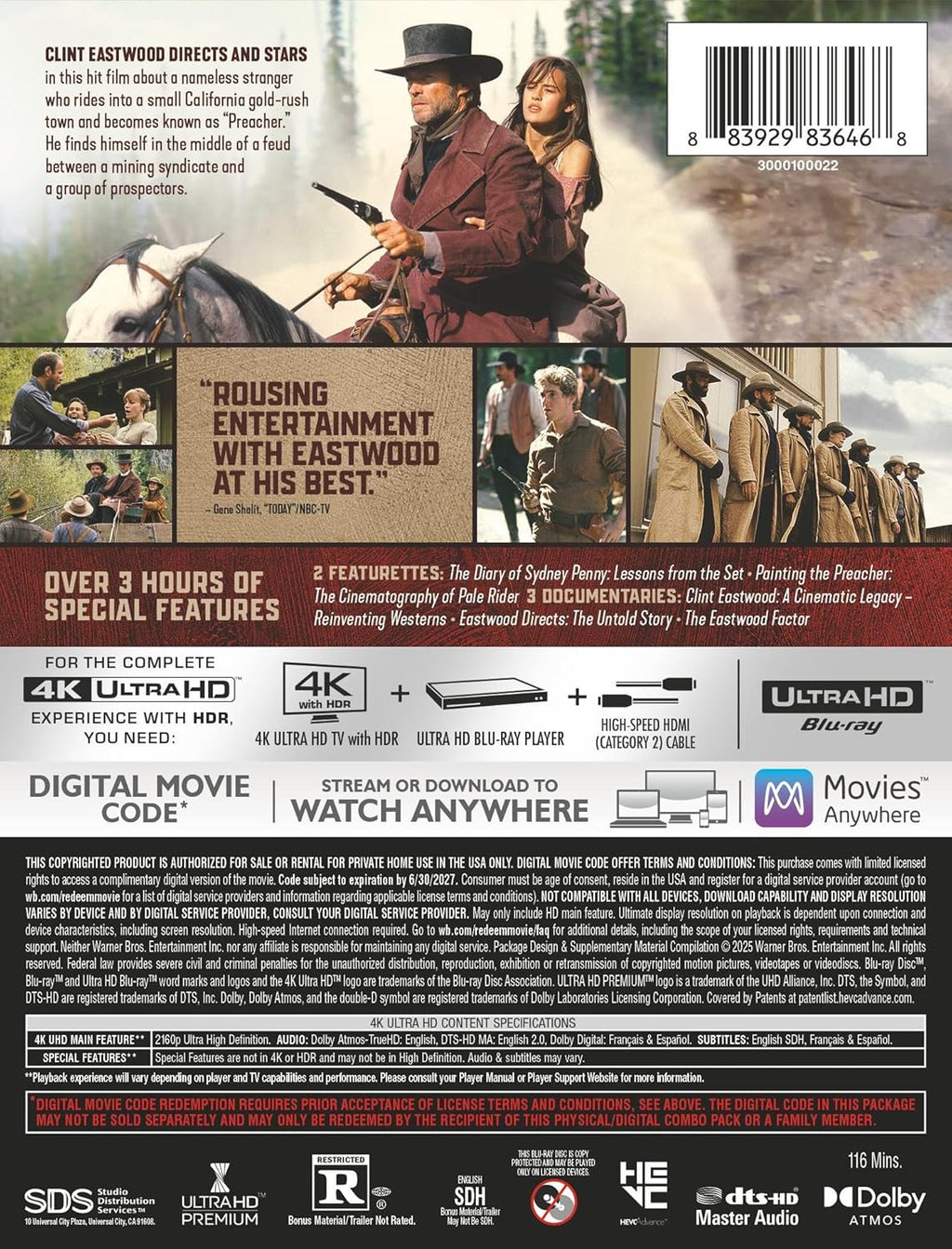 Pale Rider - Limited Edition Steelbook (4K Ultra HD + Digital)