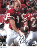 Kyle Larson Signed Nebraska Cornhuskers Football 8x10 Photo PSA Autographed