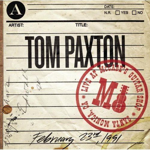 Paxton,tom - Live At Mccabe's Guitar Shop - Music CD