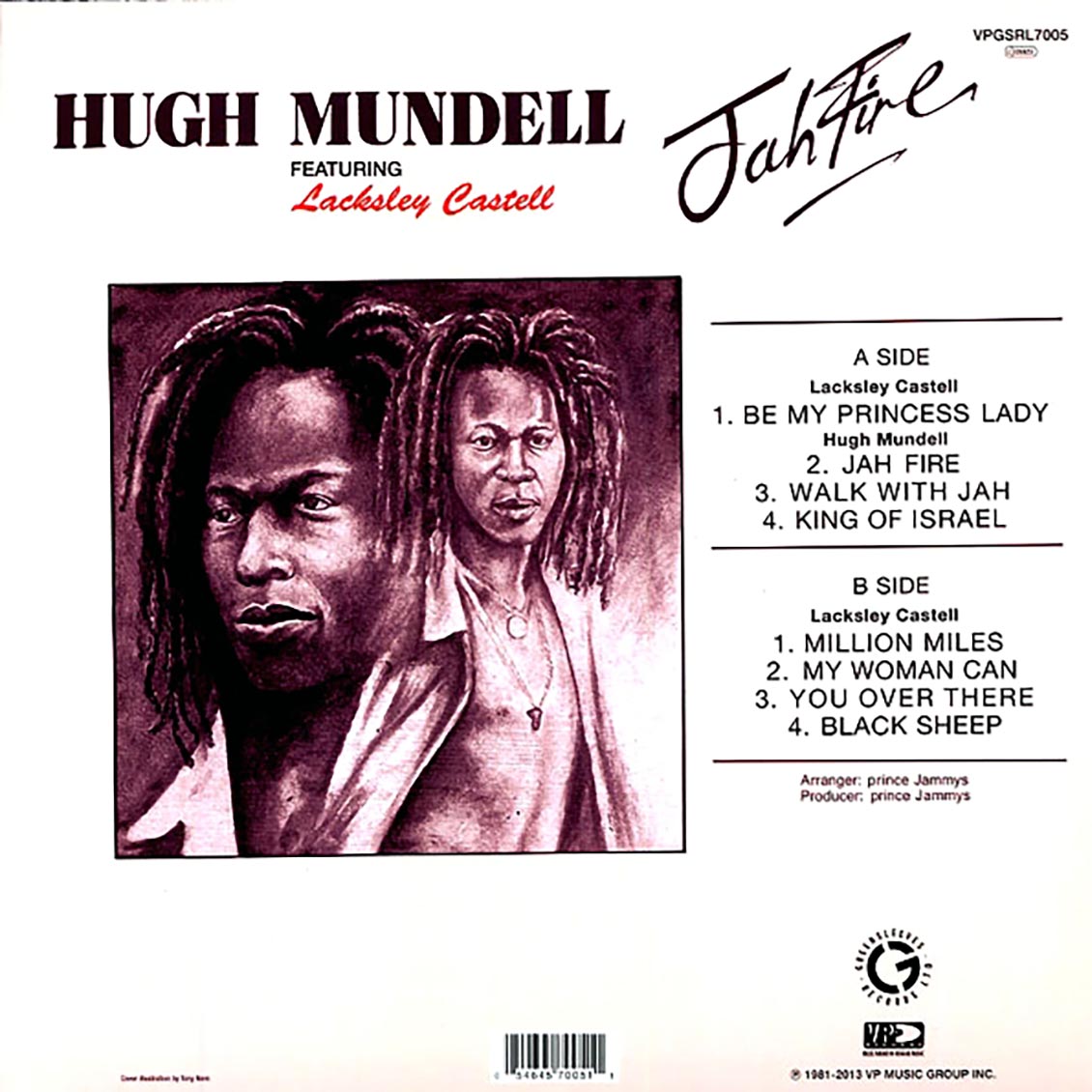 Hugh Mundell, Lacksley Castell - Jah Fire Vinyl Record