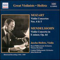 Mozart / Mendelssohn / Heifetz / Barbirolli - Violin Concertos: Great Violinists Heifetz - Music CD