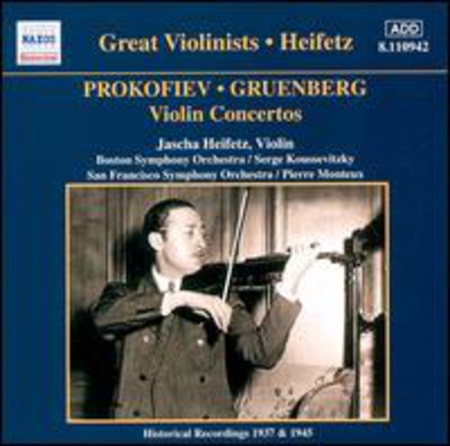 Prokofiev / Gruenberg / Heifetz / Koussevitzky - Violin Concertos: Great Violinists Heifetz - Music CD