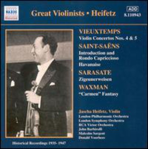 Waxman / Sarasate / Heifetz / Barbirolli - Violin Concertos: Great Violinists Heifetz - Music CD