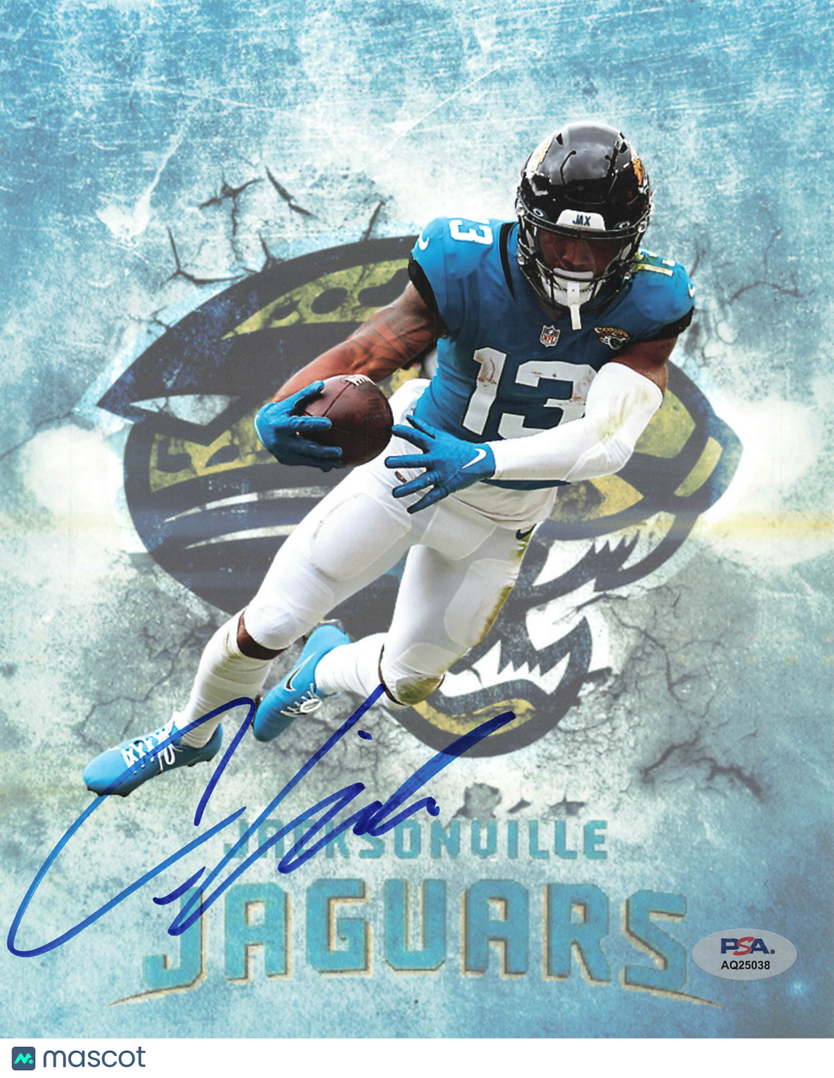 Christian Kirk Signed Jacksonville Jaguars Football 8x10 Photo PSA Autographed