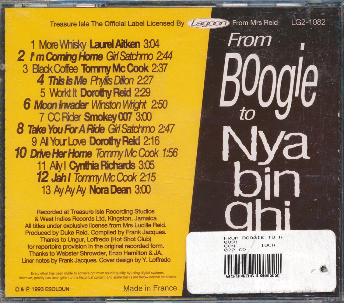 Phyllis Dillon, Girl Satchmo, Nora Dean, Etc. - Duke Reid Artists: From Boogie To Nyahbinghi (marked/ltd stock) Music CD