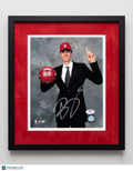 Andrea Bargnani Toronto Raptors Signed Basketball 8x10 Custom Framed Photo PSA